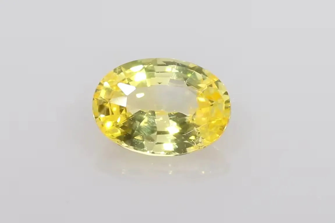 2.09ct Oval Natural Sapphire (Colour Yellow, Clarity Slightly Included, Cut Faceted)