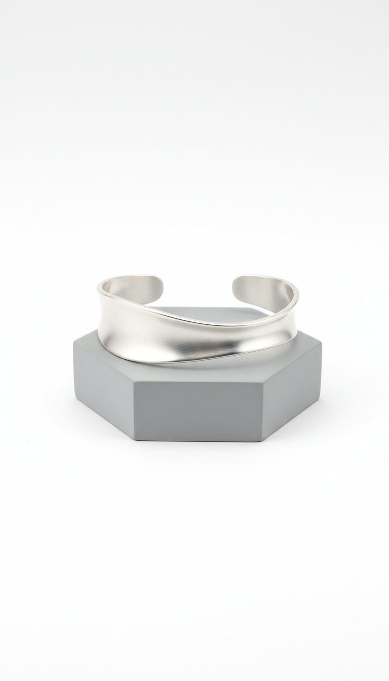 Pale Silver Cuff Bracelet