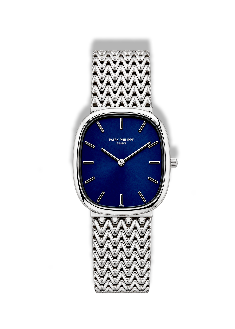 Patek Philippe Square All Silver Chain Watch