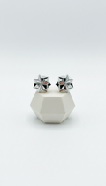 Platinum Geometric Stud Earrings